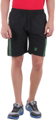 Sports 52 Wear Solid Men's Black, Green Sports Shorts available at flipkart for Rs.445