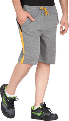 CHECKERSBAY Solid Men Grey Regular Shorts