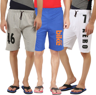 HOTFITS Graphic Print Men Multicolor Basic Shorts