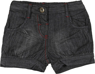 

Lilliput Short For Girls Solid Cotton Linen Blend, Cotton Nylon Blend, Cotton Linen Blend(Black