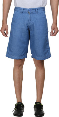 

FX Jeans Co Solid Men's Light Blue Cargo Shorts, Ice blue