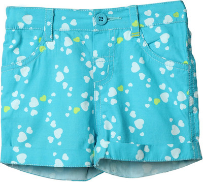 

Beebay Short For Girls Printed Cotton Linen Blend, Cotton Nylon Blend, Cotton Linen Blend(Light Green, Turq