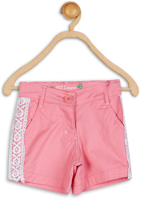 

612 League Short For Girls Solid Cotton(Pink, Neon pink
