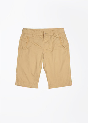 

United Colors of Benetton Short For Boys Casual Solid Cotton(Beige, Pack of 1