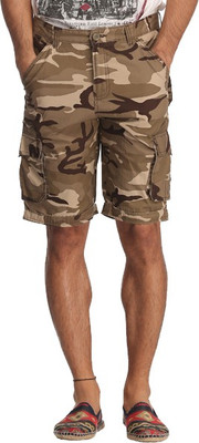 Born Free Animal Print Men Brown Bermuda Shorts Born Free Animal Print Men Brown Bermuda Shorts