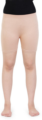 

Bonjour Short For Girls Solid Cotton Linen Blend, Cotton Nylon Blend, Cotton Linen Blend(Beige, Pack of 1, Skin
