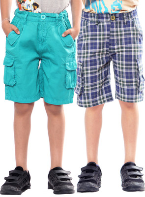 

Uber Urban Short For Boys Cotton Linen Blend, Cotton Nylon Blend, Cotton Linen Blend(Light Blue, Pack of 2, Light blue & blue
