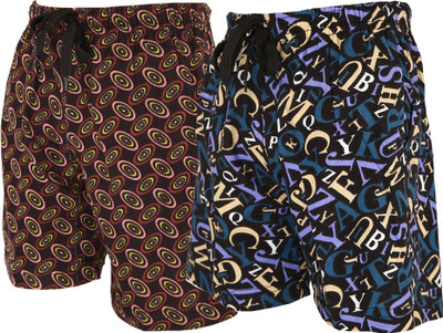 12% OFF on Bumchums Printed Men Multicolor Bermuda Shorts on