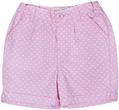 

Wow Mom Short For Girls Printed Cotton Linen Blend, Cotton Nylon Blend, Cotton Linen Blend(Pink, Baby pink