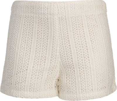 

Bells and Whistles Short For Girls Solid Cotton Linen Blend, Cotton Nylon Blend, Cotton Linen Blend(White