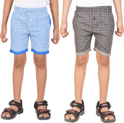 

Gkidz Short For Boys Woven Cotton Linen Blend, Cotton Nylon Blend, Cotton Linen Blend(Blue, Pack of 2, Blue & grey