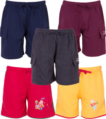 

Ultra Fit Short For Boys Self Design Cotton Linen Blend, Cotton Nylon Blend, Cotton Linen Blend(Multicolor, Pack of 5, Dgrey & wine & nevy & red & yellow