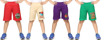 

Dongli Short For Boys Cotton Linen Blend, Cotton Nylon Blend, Cotton Linen Blend(Red, Pack of 4, Combo color