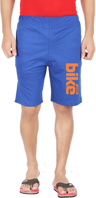 HOTFITS Graphic Print Men Light Blue Basic Shorts