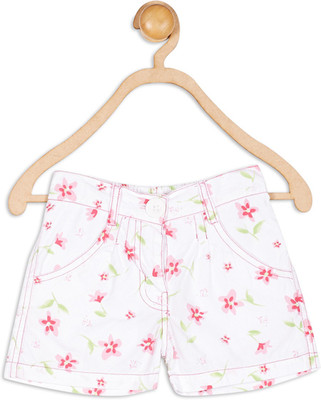 

612 League Short For Girls Printed Cotton(White