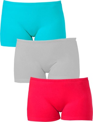 Softrose Solid Women Pink, Grey, Light Green Sports Shorts
