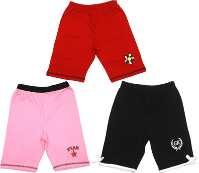 

Gkidz Short For Girls Cotton(Multicolor, Pack of 3, Black