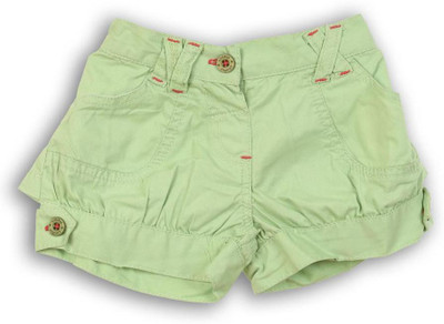 

Lilliput Short For Girls Solid Cotton Linen Blend, Cotton Nylon Blend, Cotton Linen Blend(Green, Green light