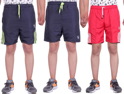 

Belmarsh Striped Men's Multicolor Sports Shorts, Navy;red