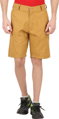 CHECKERSBAY Solid Men Beige Basic Shorts