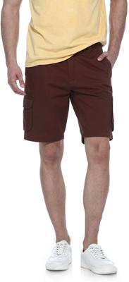BASICS Solid Men Brown Basic Shorts