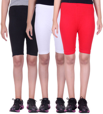 

Alisha Solid Women's Multicolor Cycling Shorts, Black;red;white