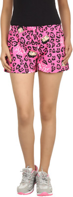 

Kotty Printed Women' Pink, Black Night Shorts, Black;pink