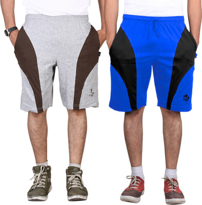Vego Self Design Men Grey Gym Shorts