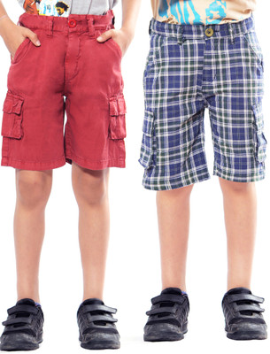 

Uber Urban Short For Boys Cotton Linen Blend, Cotton Nylon Blend, Cotton Linen Blend(Red, Pack of 1, Red & blue