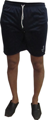 

Revinfashions Solid Men's Dark Blue Basic Shorts, Darkblue with navyblue