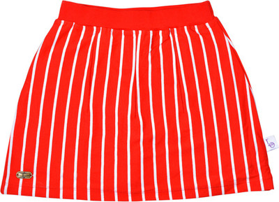 Lil Orchids Short For Girls Striped Cotton Linen Blend, Nylon Blend, Cotton Linen Blend(Red) at flipkart