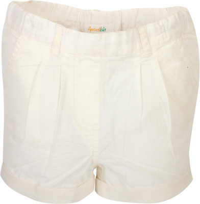 

Apricot Kids Short For Girls Solid Polyster(White