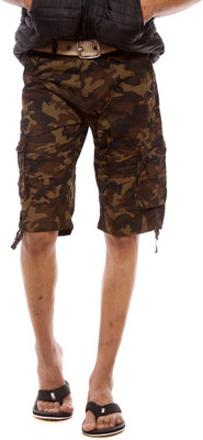 

Sports 52 Wear Printed Men's Multicolor Cargo Shorts, Brown