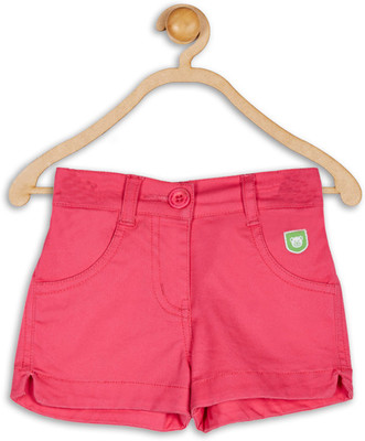 

612 League Short For Girls Solid Cotton Nylon Blend(Pink, Fuschia