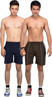Vego Self Design Men Multicolor Basic Shorts