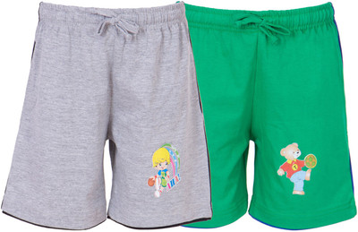 

Ultrafit Short For Boys Self Design Cotton Linen Blend, Cotton Nylon Blend, Cotton Linen Blend(Multicolor), Grey & green