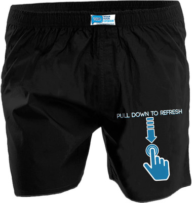 

Wear Your Opinion Printed Men's Reversible Black Boxer Shorts