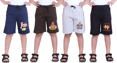 

Dongli Short For Boys Cotton Linen Blend, Cotton Nylon Blend, Cotton Linen Blend(Dark Blue, Pack of 4, Dark blue & brown & grey & black