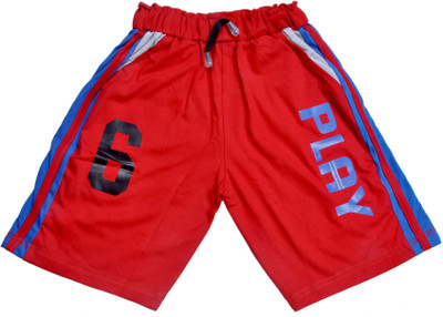 

Hey Baby Short For Boys Cotton Lycra Blend(Red, Pack of 1