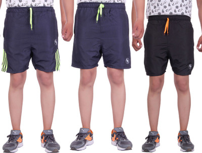 

Belmarsh Striped Men's Multicolor Sports Shorts, Black;navy