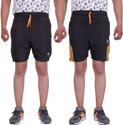 

Belmarsh Solid Men's Multicolor Sports Shorts, Black