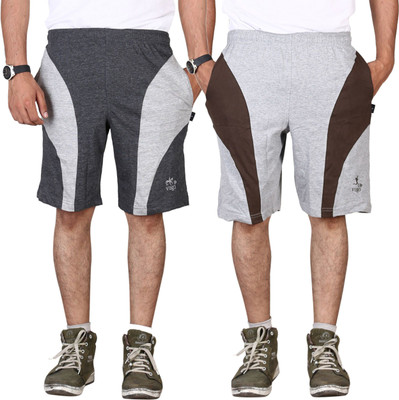 Vego Self Design Men Black Bermuda Shorts
