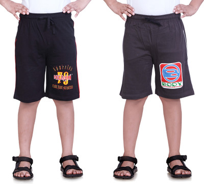 

Dongli Short For Boys Cotton Linen Blend, Cotton Nylon Blend, Cotton Linen Blend(Black, Pack of 2, Black & multicolor