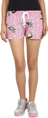 

Kotty Printed Women's Grey, Pink Night Shorts