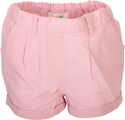 

Apricot Kids Short For Girls Solid Polyster(Pink, Baby pink