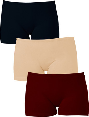 Softrose Solid Women Maroon, Black, Beige Sports Shorts