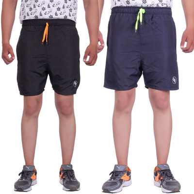 

Belmarsh Solid Men's Multicolor Sports Shorts, Black;navy