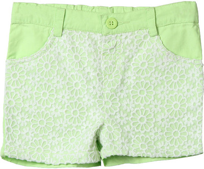 

Beebay Short For Girls Cotton Linen Blend, Cotton Nylon Blend, Cotton Linen Blend(Light Green)