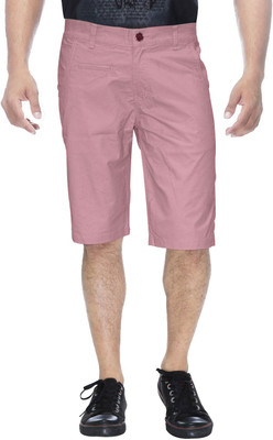 

Clickroo Solid Men's Pink Chino Shorts