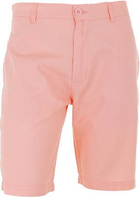 60% OFF on Faraday Solid Men's Orange Basic Shorts